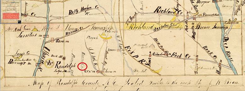 Barnes Creek location circled