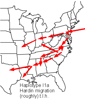 rough map of i1a Hardin migration in the US